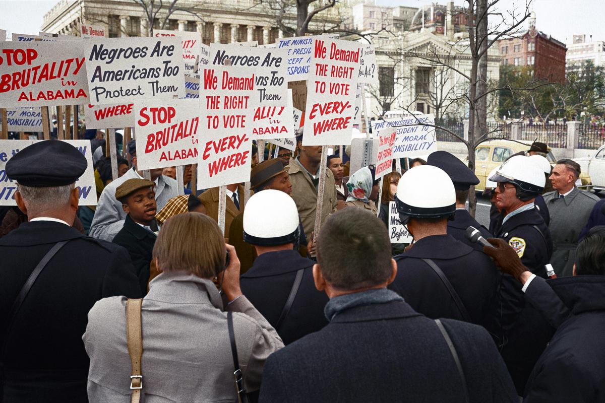 A montage of various civil rights and social justice movements inspired by the Civil Rights Act of 1964