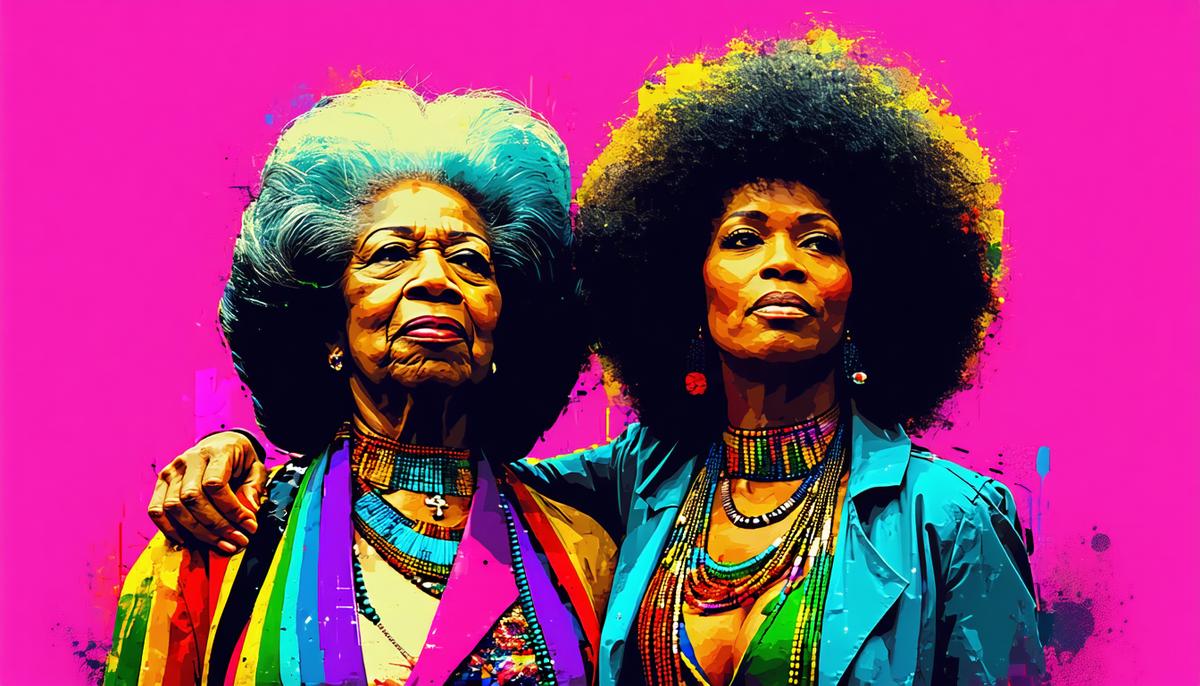 Marsha P. Johnson and Sylvia Rivera, founders of STAR, standing together in a show of solidarity and activism