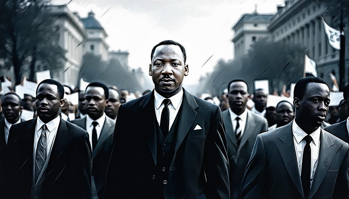 Dr. Martin Luther King Jr. leading the March on Washington