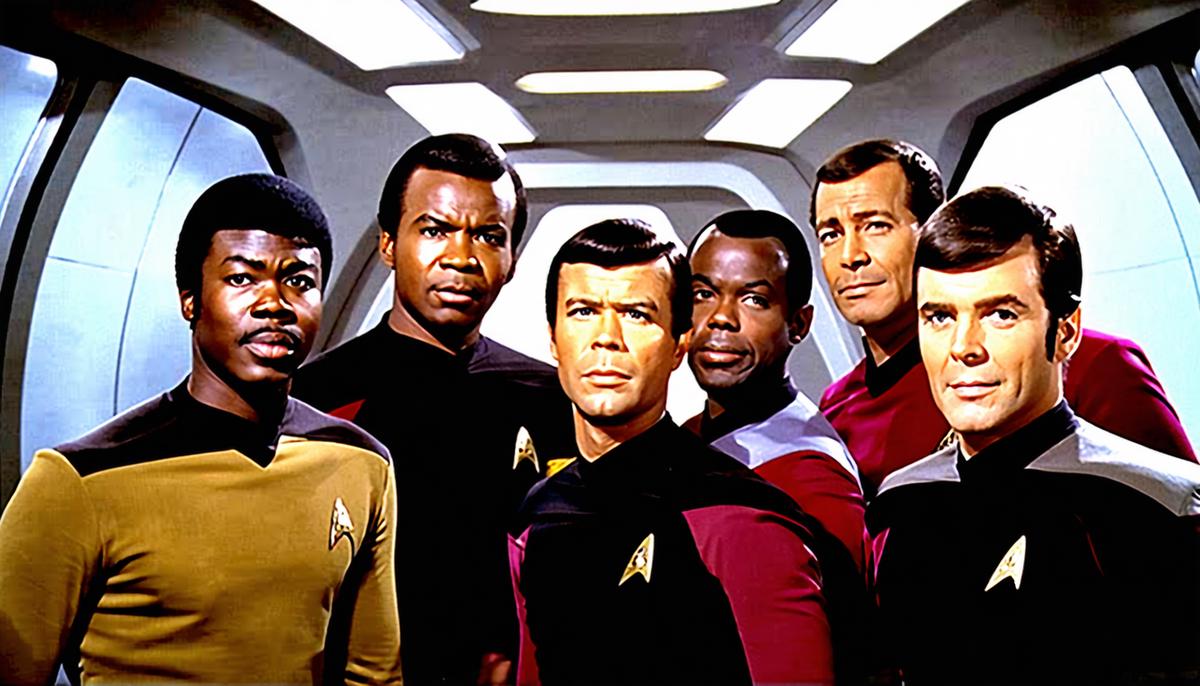 The diverse bridge crew of the original Star Trek series