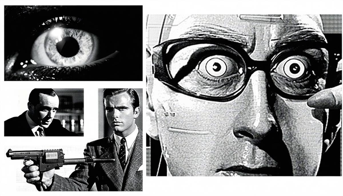 A collage of scenes from iconic Twilight Zone episodes, including 'Eye of the Beholder' and 'To Serve Man'