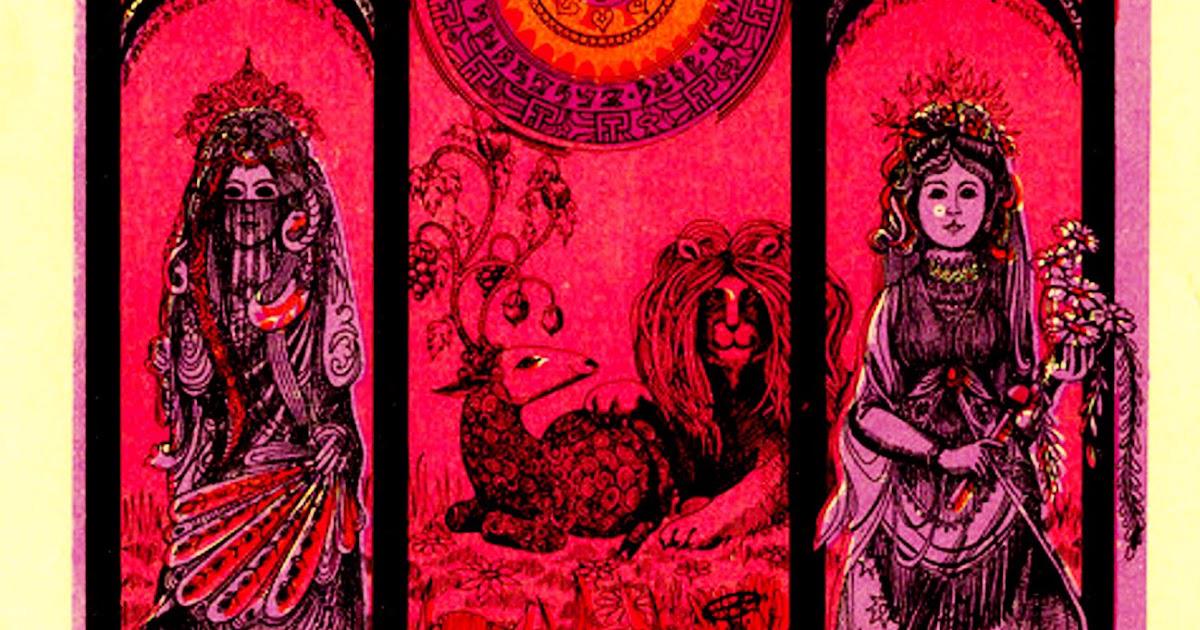 A Wes Wilson poster with his signature flowing, psychedelic typography